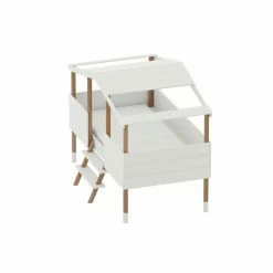 Nature Kid Noah Beach House Hausbett Weiß-natur Halbhoch 90 X 200 Cm -Kinderwagen noah bett1 gr 1