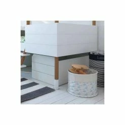 Nature Kid Noah Beach House Hausbett Weiß-natur Halbhoch 90 X 200 Cm -Kinderwagen noah schublade2 gr 1