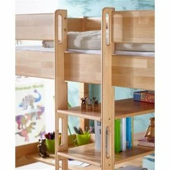 Relita NOEL Hochbett Buche Massiv Natur Inklusive Schreibtisch, Zum Einzelbett Umbaubar -Kinderwagen noel natur detail gr 1