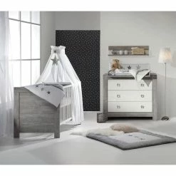 Schardt Nordic Driftwood Sparset Inkl. Umbauseiten Kinderbett & Wickelkommode