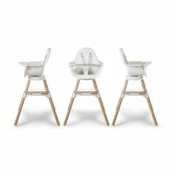 Childhome Evolu One.80° Hochstuhl Natur/weiß Inkl. 5-Punkt-Gurt Und Sicherheitsbügel -Kinderwagen one.80 gr 1