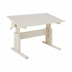 LIFETIME Schreibtisch Kiefer Whitewash 30245-01W Neigbar & Höhenverstellbar