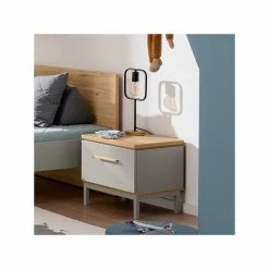 Paidi Benne Nachtkommode - 1 Schubkasten Kieselgrau/Eiche-Montana - Zum Aktionspreis