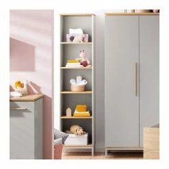 Paidi Benne Standregal 5 Offene Fächer Kieselgrau/Eiche-Montana - Gratis Lieferung