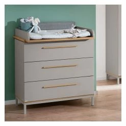 Paidi Benne Sparset Babybett & Wickelkommode Kieselgrau/Eiche-Montana - Gratis Lieferung -Kinderwagen paidi benne wiko schmal gr 6