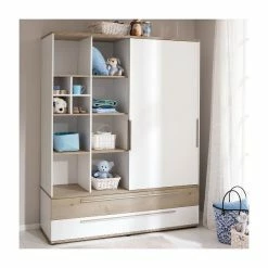 Paidi Carlo Schiebetürenschrank Breit 1x Kreideweiß 1x Fichte-Vintage | Zum Aktionspreis