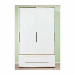 Paidi Carlo Schiebetürenschrank Schmal 2x Kreideweiß | Zum Aktionspreis