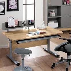 Paidi Diego 120 Schreibtisch Eiche-Nebraska 120 X 70 Cm - Gestellfarbe Wählbar