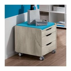 Paidi Rollcontainer 3S Eiche-Nautik Für Schreibtisch Diego - 3 Schubkästen