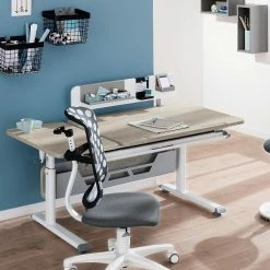 Paidi Diego 130 GT Schreibtisch Eiche-Nautik 130 X 70 Cm, Platte Geteilt - Gestellfarbe Wählbar