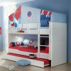 Paidi Fiona Etagenbett Kreideweiß - 140 Cm Gerade Leiter 90x200 Cm