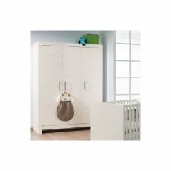 Paidi Fiona Kleiderschrank Kreideweiß 3-türig Frachtfrei Zum Aktionspreis