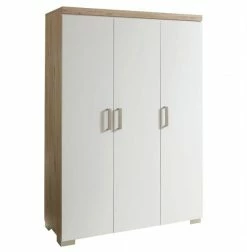 Transland Hilja Kinderzimmer Schrank 3T Eiche-Bordeaux/kreideweiß -Kinderwagen paidi hilja ks3tsgr 1