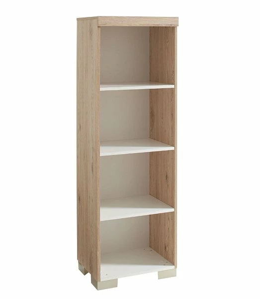 Transland Hilja Regal - 4 Offene Fächer Eiche-Bordeaux-Nachbildung/kreideweiß 1 Transland Hilja Regal - 4 Offene Fächer Eiche-Bordeaux-Nachbildung/kreideweiß