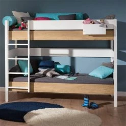 Paidi Kira Etagenbett 160 Cm Eiche-Nebraska 2 Gerade Leiter 90x200 Cm