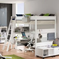 Paidi Kira Hochbett Eiche-Nautik 180 Cm 2 Größen Wählbar - Gratis Lieferung