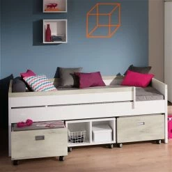 Paidi Kira Kojenbett Eiche-Nautik 90x200 Cm Hohes Fußteil