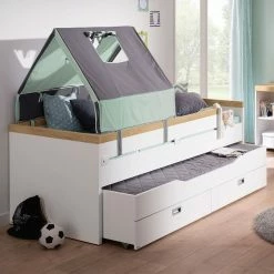 Paidi Kira Kojenbett Eiche-Nebraska 120x200 Cm Hohes Fußteil