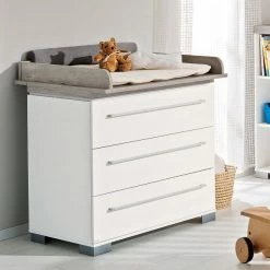 Paidi Kira Wickelkommode Schmal Nautik Schubkästen Kreideweiß