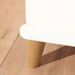 Paidi Lotte & Fynn Sparset - Steiff By PAIDI Babybett & Wickelkommode - Kreideweiß/Eiche Massiv -Kinderwagen paidi lottefynndetailkinderbett fuss 4