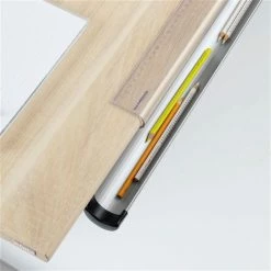 Paidi Marco 2 130 GT Schreibtisch Kreideweiß 130 X 70 Cm, Platte Geteilt - Gestellfarbe Silber -Kinderwagen paidi marco2ablagemulde lineal 7