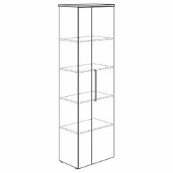 Paidi Oscar Anstell-Element Kreideweiß/Eiche-Nebr. 2 Türen, 4 Böden