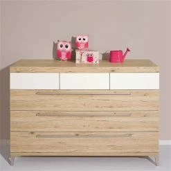 Paidi Remo Wickelkommode 5 Schubkästen Inkl. Wickelaufsatz, Frachtfrei Zum Aktionspreis -Kinderwagen paidi remo kommode 6s eiche kreideweiss 2 1