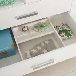 Paidi Lotte & Fynn Sparset - Steiff By PAIDI Babybett & Wickelkommode - Kreideweiß/Eiche Massiv -Kinderwagen paidi schubkasteneinsatz 9