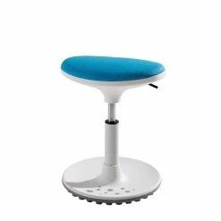 Paidi Speedy Sitzhocker Azurblau/weiß Sitzhöhe Stufenlos Einstellbar