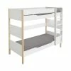 Paidi Ylvie Etagenbett 160 Cm Bettpfosten Kreideweiß/birke Gerade Leiter 120x200 Cm