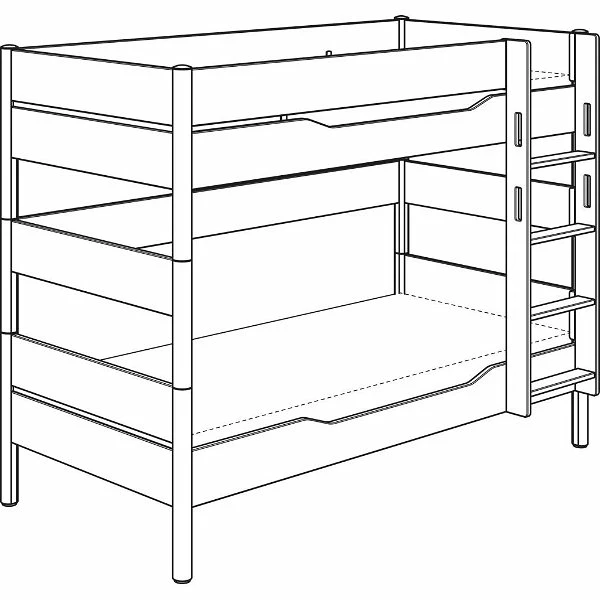 Paidi Ylvie Etagenbett 160 Cm Bettpfosten Kreideweiß/birke Gerade Leiter 120x200 Cm 2 Paidi Ylvie Etagenbett 160 Cm Bettpfosten Kreideweiß/birke Gerade Leiter 120x200 Cm – Bild 2
