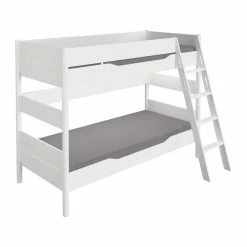 Paidi Ylvie Etagenbett 160 Cm Bettpfosten Kreideweiß Schräge Leiter 90x200 Cm