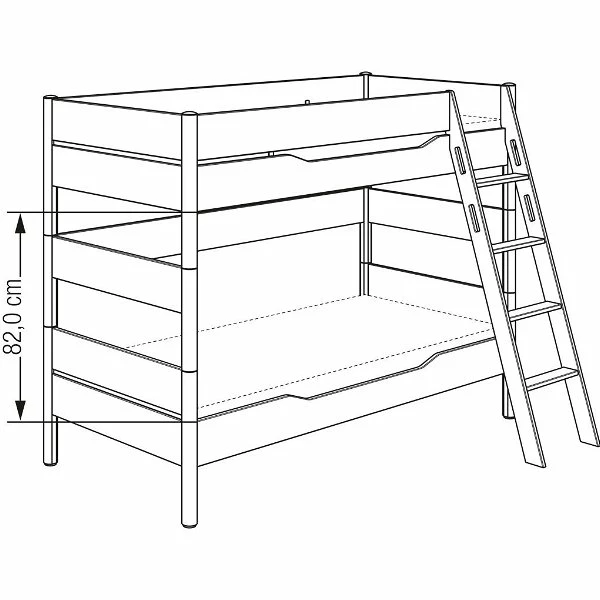 Paidi Ylvie Etagenbett 160 Cm Bettpfosten Kreideweiß Schräge Leiter 90x200 Cm 2 Paidi Ylvie Etagenbett 160 Cm Bettpfosten Kreideweiß Schräge Leiter 90x200 Cm – Bild 2
