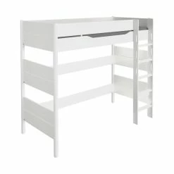 Paidi Ylvie Hochbett Kreideweiß Gerade Leiter 180 Cm 90x200 Cm