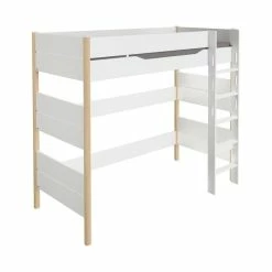 Paidi Ylvie Hochbett Kreideweiß/Birke 180 Cm Gerade Leiter 120x200 Cm