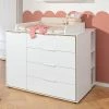 Paidi Lieven Wickelkommode Inkl. Aufsatz Kreideweiß/Eiche-Montana-Nachbildung