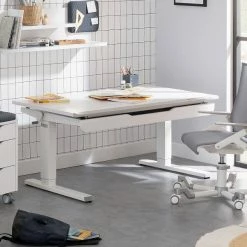 Paidi Teenio 120 Schreibtisch Kreideweiß/Kieselgrau 120 X 75 Cm -Kinderwagen paidi teenio kieselgrau 147 782 9