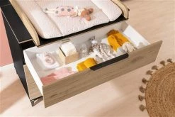 Paidi Tomke Kinderzimmer Mit Schrank 4T Naturschwarz/Eiche-Bordeaux -Kinderwagen paidi tomke detail 0984 1