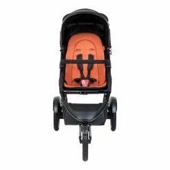 Phil&teds Sport Buggy Inklusive Sitzauflage Rust -Kinderwagen phil teds sport buggy in rust orange colour front view 1