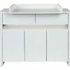 Schardt Planet White Wickelkommode 3 Türen, 2 Schubkästen - Mit Wickelaufsatz
