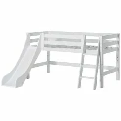 Hoppekids Halbhohes Bett ECO Luxury 90x200 Cm Mit Rutsche, Schräger Leiter & Absturzsicherung -Kinderwagen pre a12 1 3