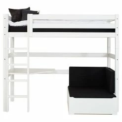 Hoppekids Hochbett ECO Luxury 90x200 Cm Mit Gerader Leiter, Tischplatte & Lounge-Ecke -Kinderwagen pre a14 1 2 1