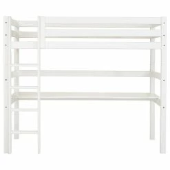 Hoppekids Hochbett ECO Luxury 90x200 Cm Mit Gerader Leiter, Tischplatte & Absturzsicherung -Kinderwagen pre a18 1 2 1