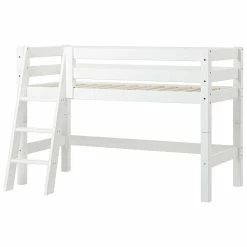 Hoppekids Halbhohes Bett ECO Luxury 70x160 Cm Mit Schräger Leiter & Absturzsicherung -Kinderwagen pre a5 3 1