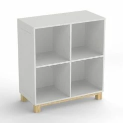 Nature Kid Cory Regal 4F Kompakt Weiß Mit Offenen Fächern