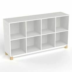 Nature Kid Cory Regal 8F Kompakt Weiß Mit Offenen Fächern