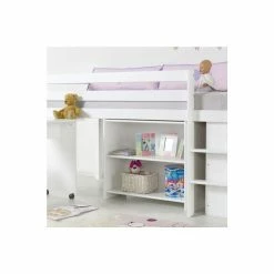 Relita ALEX Halbhochbett Buche Massiv Weiß Viel Zubehör Wählbar - Frachtfrei -Kinderwagen regal kim weiss gr 1