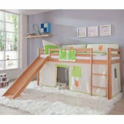 Relita TOBY Spielbett Buche Massiv Natur Mit Rutsche - Frachtfrei