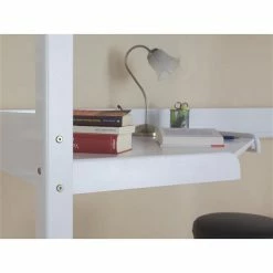 Relita RENATE Hochbett Buche Massiv Weiß Inklusive Schreibtisch, Zum Einzelbett Umbaubar -Kinderwagen renate detail tisch gr 1