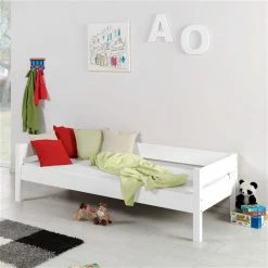 Relita RENATE Hochbett Buche Massiv Weiß Inklusive Schreibtisch, Zum Einzelbett Umbaubar -Kinderwagen renate weiss einzel 1